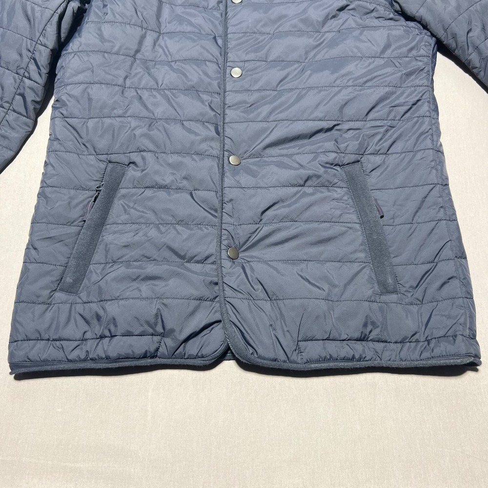 Saint James Men's Navy Blue Long Sleeve‎ Full Zip Quilted Puffer Coat Size 42 L - Picture 3 of 16